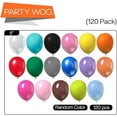 thumbnail image 4 of PartyWoo Balloons Assorted Colors, 120 pcs 5 Inch Rainbow Balloons, Latex Balloons for Balloon Garland Arch as Party Decorations, Birthday Decorations, Wedding Decorations, Baby Shower Decorations, 4 of 5
