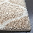 thumbnail image 3 of SAFAVIEH Tahoe Thelma Quatrefoil Shag Area Rug, 6'7" x 8'7", Beige/White, 3 of 8