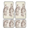 thumbnail image 1 of Lsque Cowboys Riding Horses In Desert Print 4-Piece Floor Mats, Heavy-Duty Rubber Liners, Anti-Slip Design, All-Season Automotive Protection, Vehicles, Cars, Trucks, and SUVs, 1 of 7
