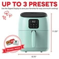 thumbnail image 5 of Dash Tasti-Crisp® Digital Air Fryer, 2.6 Quart - Aqua - Custom Presets, Temperature Control, Auto Shut Off, 5 of 5