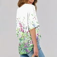 thumbnail image 5 of Fancifize Women Plus Size Short Sleeve Shirts Floral Print Casual Summer Tunic Tops Oversized Crew Neck Loose Tshirts S-5XL, 5 of 7