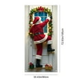 thumbnail image 3 of Axiiglly Front Door Decor with Santa Claus Christmas Decorations Door Banner, Xmas Backdrops Decor Festive Door Covers Hanging Ornaments for Home Wall Party Holiday-35"x73", 3 of 7