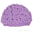 thumbnail image 1 of Gorro con forma de cerebro de parodia de terror, gorro con forma de cerebro de personalidad tejido a mano para Halloween, 1 of 6