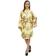 thumbnail image 2 of Bimba Robe Courte Imprimée en Coton pour Femmes, Préparation, Robes de Demoiselle d'Honneur, Couvre-Maillot, 2 of 5