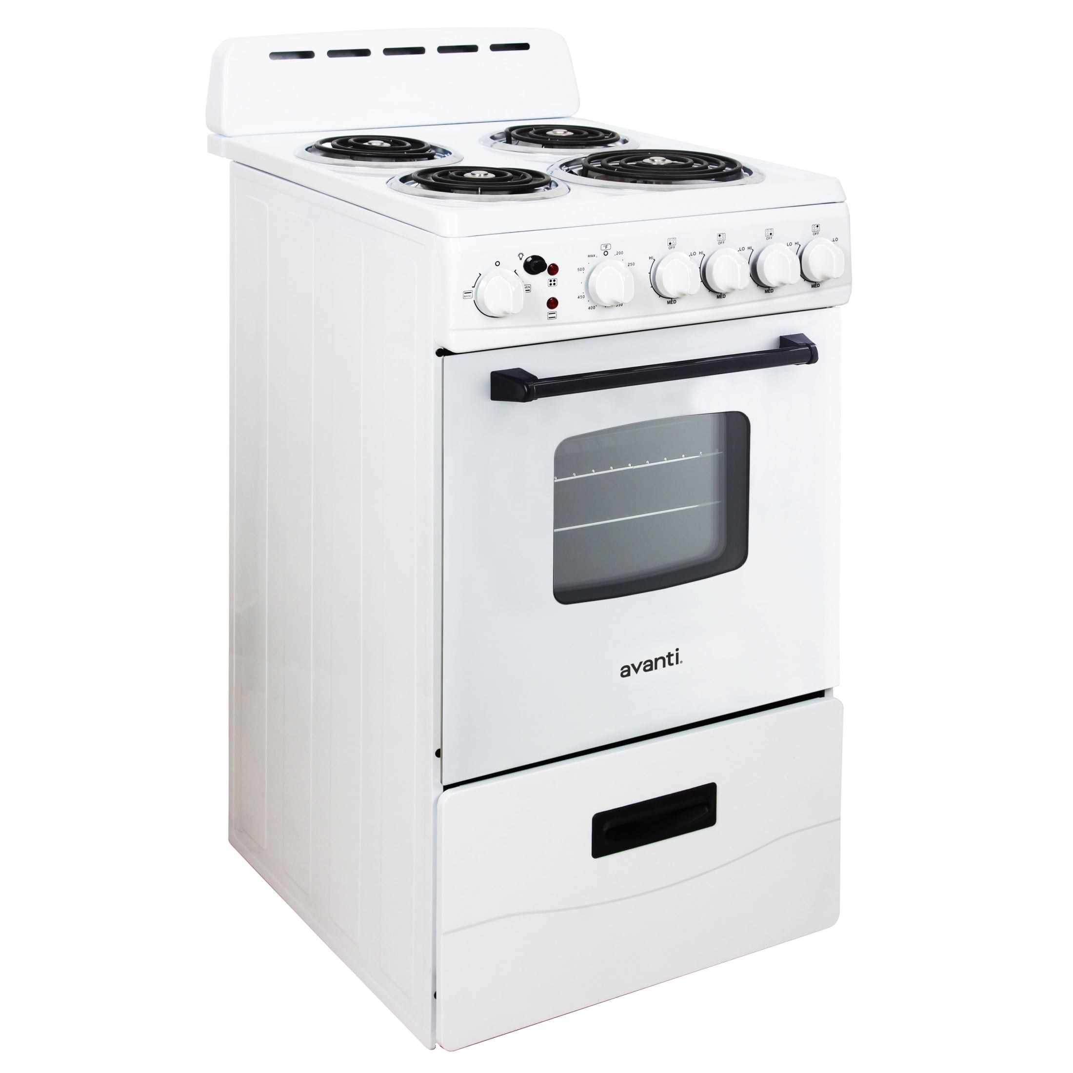 Avanti 20" Electric Range Oven with Framed Glass Door, in White (ERU200P0W)