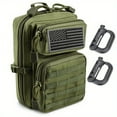 thumbnail image 4 of Tactical Nylon Waist Pack with US Flag Waterproof EDC Pouch for Hunting Camping & Phones, 4 of 10