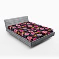 thumbnail image 2 of Ambesonne Floral Aquarelle Fitted Sheet, Botany Floral Boho, Full Size, Mustard Pastel Pink, 2 of 5