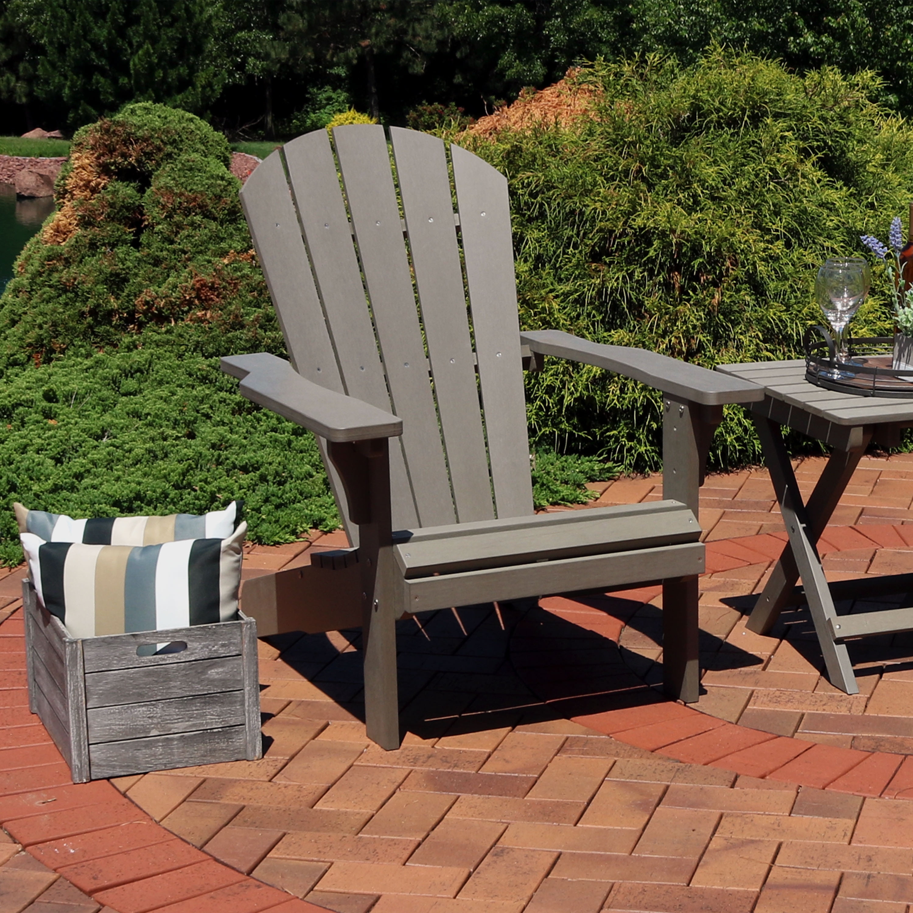 Sunnydaze Outdoor Adirondack Patio Chair, Allweather Faux Wood Design