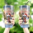 thumbnail image 4 of Merry Christmas Woofmas Xmas Noel Toy Fox Terrier Santa Snowman 30oz Stainless Steel Tumbler Insulated Cup with Lid Dog Lover - 13016, 4 of 5