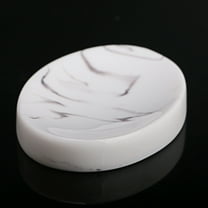 HEMOTON  Soap Storage Holder Marble Hand Tray Dishes for Bathroom Travel White