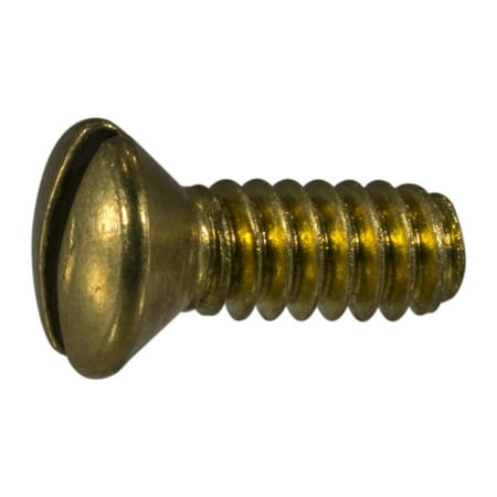 

#6-32 x 3/8 Brass Coarse Thread Slotted Oval Head Machine Screws MSCOB-099