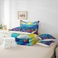 thumbnail image 4 of Erosebridal Cartoon Whale Bedding Sets Twin Size,Ocean Animal Comforter Sets with Sheets,Microfiber Reversible Bed in a Bag Twin size,Marine Decor,7pcs, 4 of 6