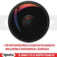 thumbnail image 4 of Opteka 6.5mm f/3.5 HD Aspherical Wide Angle Fisheye Lens with Optical Cleaning Kit for Nikon F-Mount D7500, D7200, D7100, D5600, D5500, D5300, D5200, D5100, D3500, D3400, D3300, D3200, D3100 and D500, 4 of 9