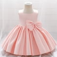 thumbnail image 4 of IDOPIP Flower Girls Bowknot Tutu Dress for Kids Baby Wedding Birthday Party Baptism Formal Dresses, 4 of 8