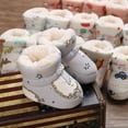 thumbnail image 3 of Maxcozy Baby Boy Girl Winter Boots Newborn Shoes Winter Snow Bowknot Anti-Slip Soft Sole Warm Infant Toddler Prewalker Booties Unicorn 0-6 Months, 3 of 9