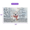 thumbnail image 5 of Playful Bulldog Welcomes Winter Snowy Day with Cardinal Bird Doormat Dog Lover Gifts Idea Indoor Outdoor Welcome Mat - 2017, 5 of 5