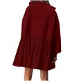 thumbnail image 3 of Womens Oversized Hoodie Sweatshirt Dress Patchwork Long Sleeve Crewneck Hooded Pullover Tops Relaxed Fit Flowy Pleated Sweatshirt Mini Dresses, 3 of 4