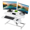 thumbnail image 3 of TechOrbits Convertisseur de Bureau d'Ordinateur-37 Pouces Hauteur Réglable, Bois MDF, Rehausseur Assis-Debout-Blanc, 37 Pouces, 3 of 5