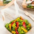 thumbnail image 2 of Cafe Vision 26 oz Rectangle Kraft Paper Medium Bio Salad Box - 5 3/4" x 5 3/4" x 1 3/4" - 200 count box, 2 of 2