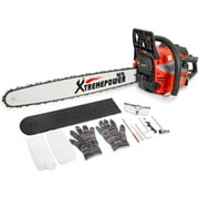 XtremepowerUS 22" Chainsaw 58cc Gas Engine Wood Cutting Aluminum Gasoline Gas 2-Stroke Chainsaw Cutting Wood Cutter Industry Engine Motor EPA