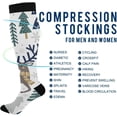 thumbnail image 4 of FREEAMG Christmas Decoration Compression Socks for Men & Women Running Stockings Knee High Socks for Gardening Running Cycling Travel and Climbing, 1 Pair, 4 of 7