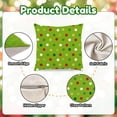 thumbnail image 3 of Fundas de Almohada Feivando Navidad 45x45cm Cuadro Rojo y Verde, 3 of 7