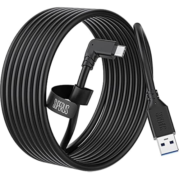 YJJSKEJI Link Cable 16 FT Compatible with Oculus/Meta Quest 3/2/1 - USB 3.0 to USB C Charger Cable, High Speed Data Transfer & Charging Cord, Accessories for VR Headset Gaming PC/Steam VR