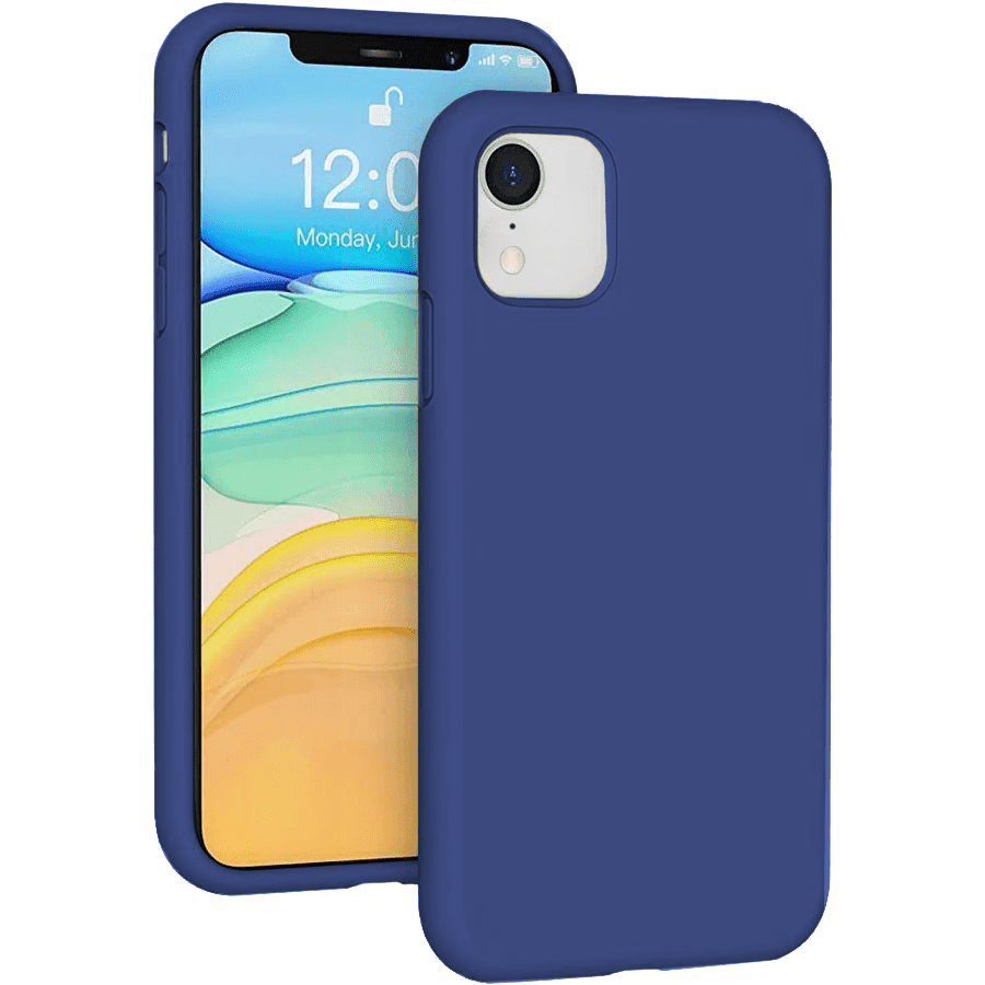 Entronix Silicone Case Compatible with iPhone XR, Protective Cover, Navy Blue