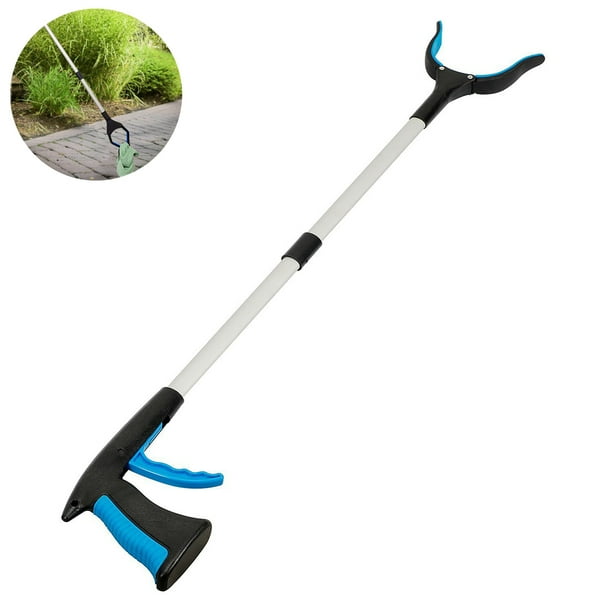 Pinza de agarre extra larga: pinza plegable y herramienta de alcance con mandíbula giratoria