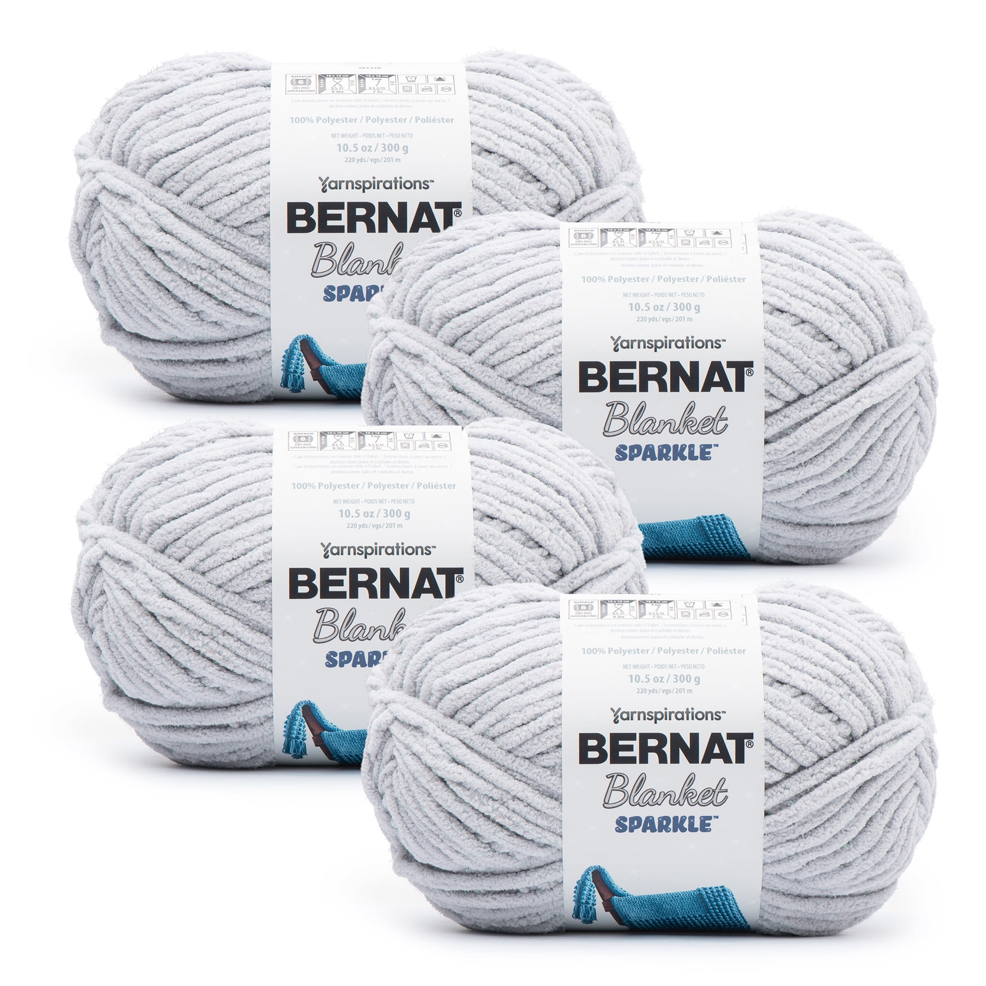 Bernat® Blanket Sparkle™ 6 Super Bulky Polyester Yarn, Moon Gray