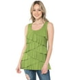 thumbnail image 3 of Women's Crew Neck Ruffle Tank, 3 of 4