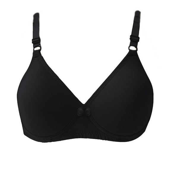 Penkiiy Women Bras Ladies Traceless Comfortable One-piece No Steel Ring Vest Breathable Gathering Bra Woman Underwear Black Bras