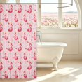 thumbnail image 3 of Erosebridal Dreamy Flamingo Animals Shower Curtain 72Wx72L,Cute Stars Bathroom Curtain,Pink Red, 3 of 5