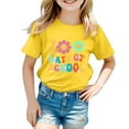 thumbnail image 3 of FhsagQ Mode Décontractée Imprimée pour Garçon et Fille, Col Rond, Manches Courtes, T-Shirt Ample, Taille 8, Été, Pâques, Jaune, 3-4 Ans, 3 of 4