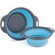 thumbnail image 2 of Colador Plegable, 2 Piezas Colador Plegable De Silicona Colador De Pasta Plegable Filtro De Silicona Plegable Cesta De Frutas Vegetales Para Juego De Accesorios De Cocina (Azul) Xemadio LN-0064, 2 of 6