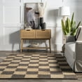 thumbnail image 2 of nuLOOM Christana Traditional Checkered Jute Area Rug, 7' 6" x 9' 6", Dark Gray, 2 of 9