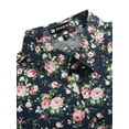 thumbnail image 4 of INSPIRE CHIC Men's Shirts Short Sleeve Floral Printed Button Front Beach Hawaiian Shirt 34 Navy Blue, 4 of 7