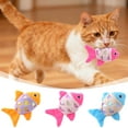 Plush Fish Cat Toy with Catnip & Crinkle Paper, Self-Play Interactive ...