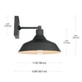 thumbnail image 3 of Globe Electric Matte Black White Interior Outdoor Indoor Wall Sconce, 3 of 8