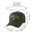 thumbnail image 3 of Win s Way Brazil Style Soccer Baseball Cap Unisex Washed Distressed Dad Hat 3D Embroidered Floral Patch Trucker Hat Outdoor Sports Sun Hat, 3 of 7