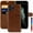 Brown, variant on MONASAY Wallet Case Compatible for iPhone 11 Pro, 5.8-inch, [Glass Screen Protector Included] [RFID Blocking] Flip Folio Leather Cell Phone Cover with Credit Card Holder