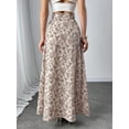 thumbnail image 2 of White Ditsy Floral High Slit Maxi Skirt For Women – Elegant Flowing Wrap Style With Side Split, 2 of 7