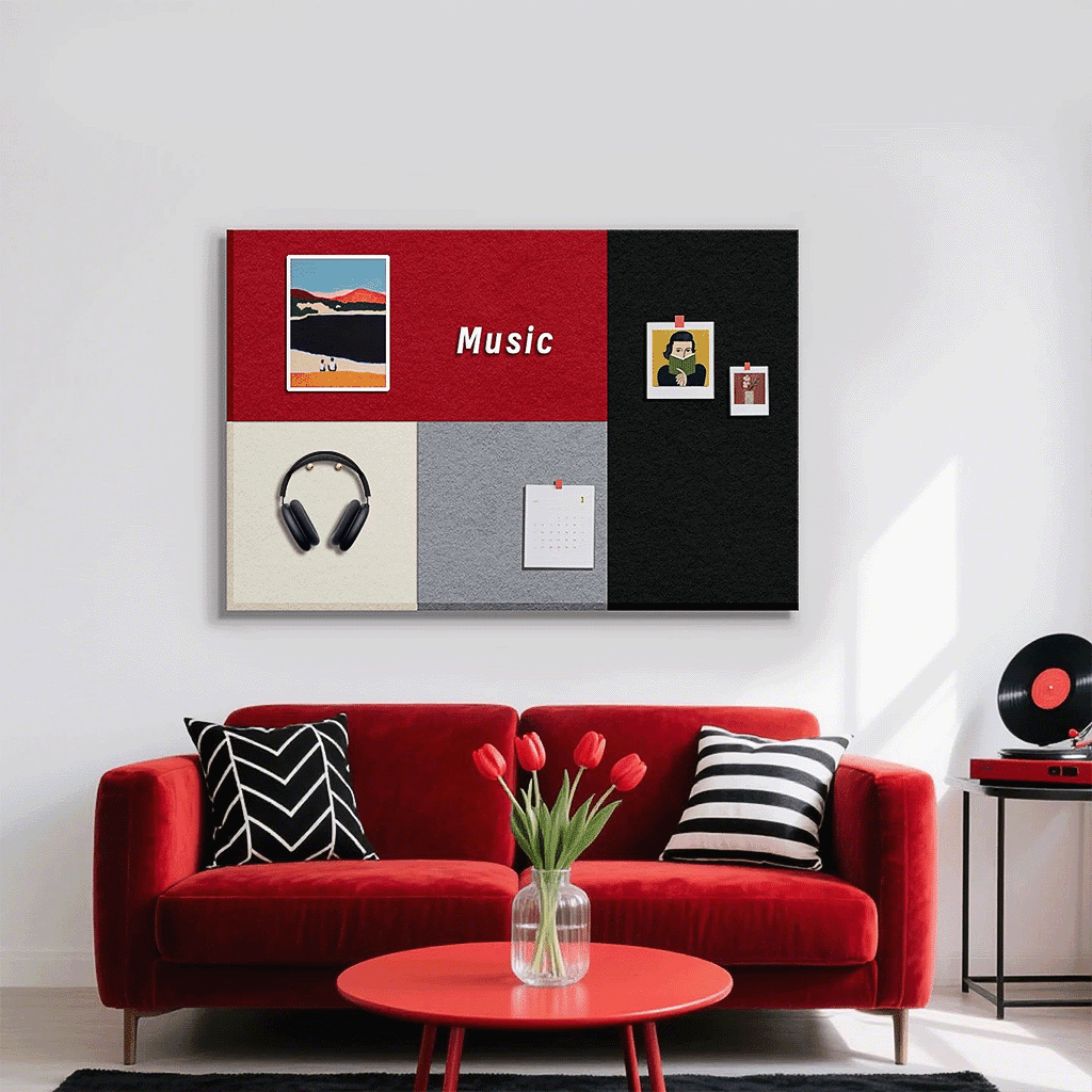 Mifurn 11.81''*11.81'' Felt Bulletin Board, 4 Colors, 6 Pack