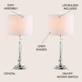 thumbnail image 3 of JONATHAN Y Victoria 27" Crystal LED Table Lamp, Clear (Set of 2), JYL2047A-SET2, 3 of 6