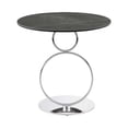 thumbnail image 3 of Casabianca Home Satellite Round End Table In Gray Marbled Porcelain, 3 of 3