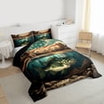 thumbnail image 3 of Homewish Female Men Women Big Bass Fish Full Size Comforter Sets 3-Piece,Fishing And Hunting Bedding Comforter Set,Abstract Vintage US Flag Lightweight Bedding Sets,Breathable Home Decor, 3 of 8