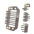thumbnail image 2 of Unique Bargains 20 Pcs 8-Teeth Snap Wig Hair Clips for Hair Extension Brown, 2 of 5