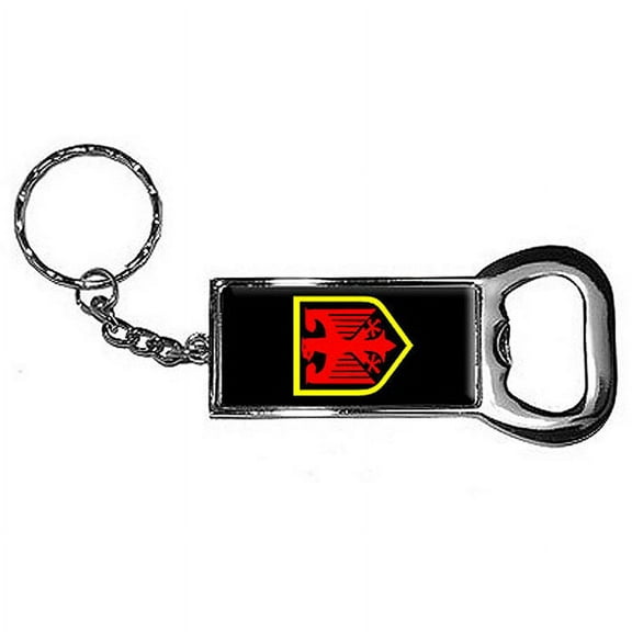 German Germany Crest Shield Keychain Key Chain Ring Bottle Bottlecap Opener