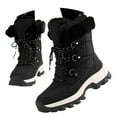 thumbnail image 3 of Gyexs Womens Winter Snow Boots Waterproof Shoes Walking Comfortable Hiking Tennis Booties Furry Mid Calf Warm Lightweight Sports Shoes, White, Size 7.5, 3 of 8