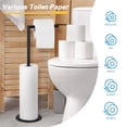 thumbnail image 4 of Freestanding Metal Toilet Paper Holder Stand, Black, 4 of 8